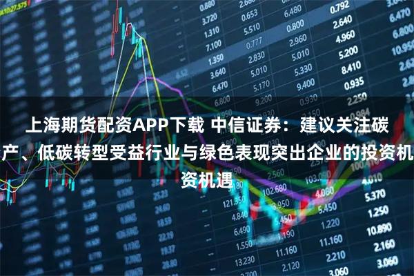 上海期货配资APP下载 中信证券：建议关注碳资产、低碳转型受益行业与绿色表现突出企业的投资机遇